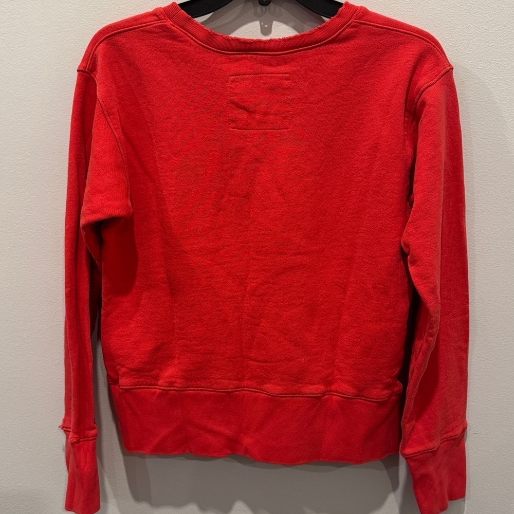 Frank & Eileen Tee Lab distressed, red Crew Neck sweatshirt, size small - Picture 4 of 7